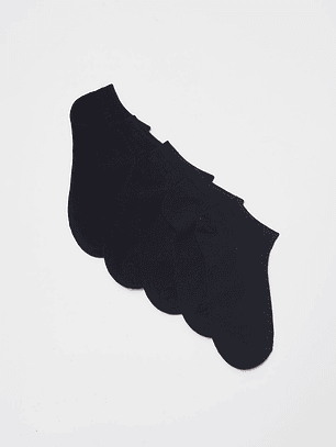Calcetín Pack 5 Corto Mujer Negro Familyshop