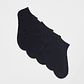 Calcetín Pack 5 Corto Mujer Negro Familyshop - Miniatura 1