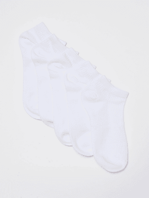 Calcetín Pack 5 Corto Mujer Blanco Familyshop