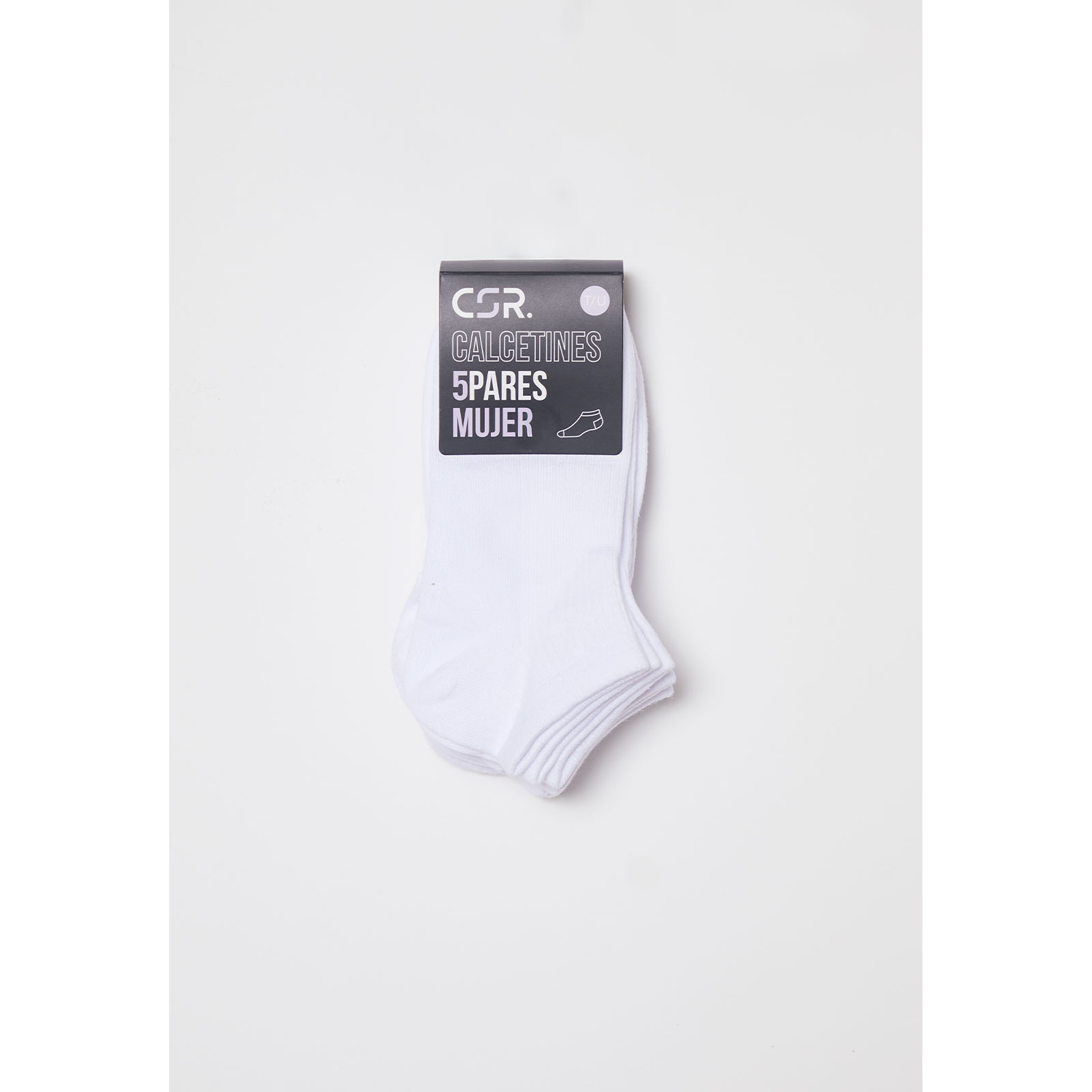 Calcetín Pack 5 Corto Mujer Blanco Familyshop 2