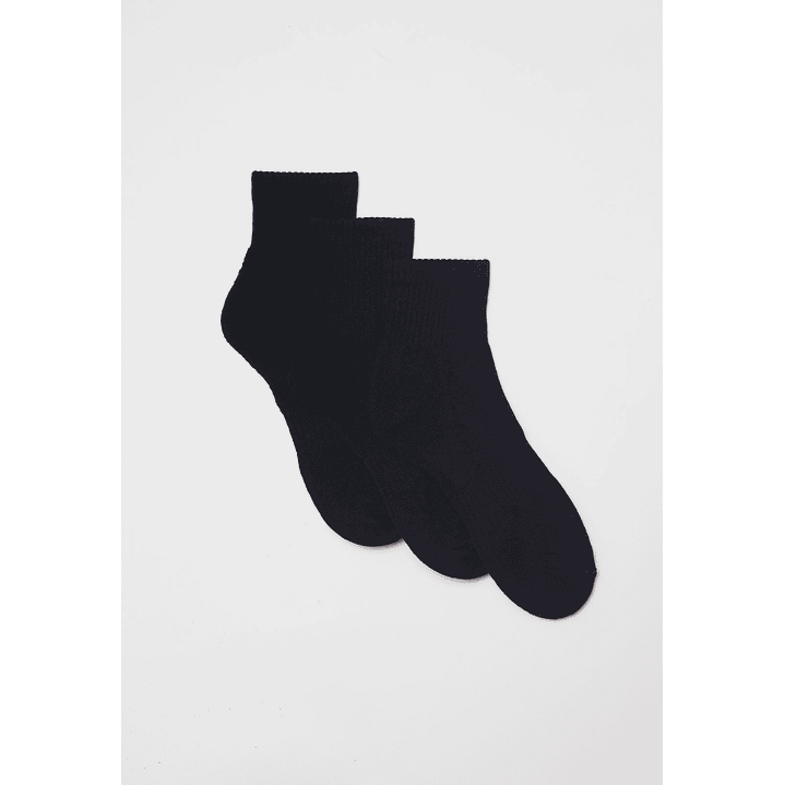 Calcetín Tripack Sport Corto Hombre Negro Familyshop 1