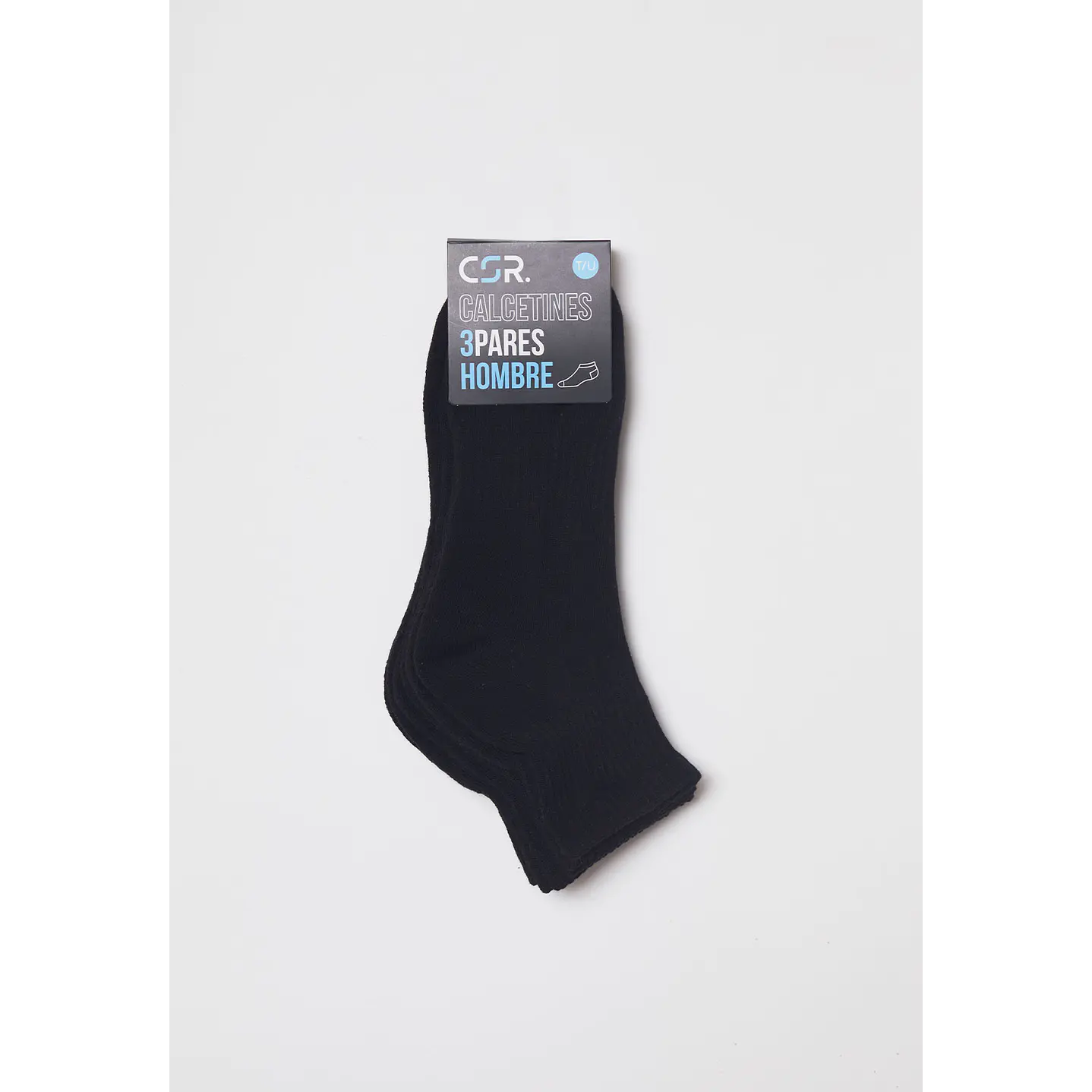 Calcetín Tripack Sport Corto Hombre Negro Familyshop 2