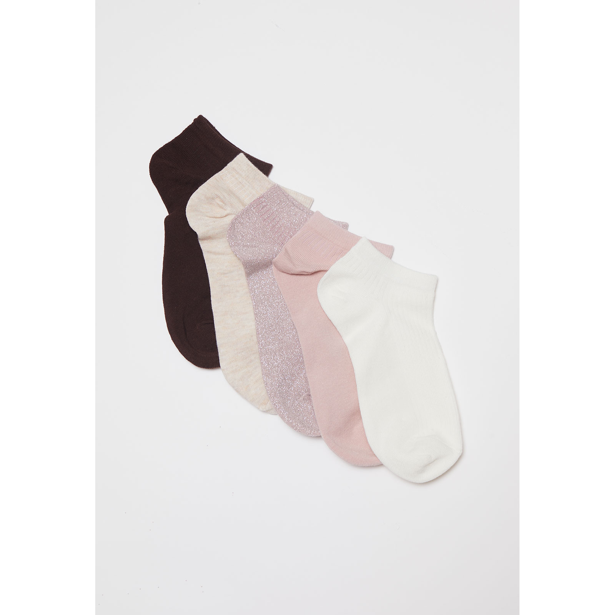 Calcetín Pack 5 Liso Mujer Café Familyshop 1