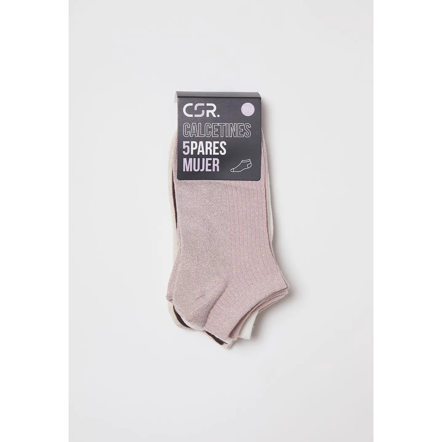 Calcetín Pack 5 Liso Mujer Café Familyshop 2