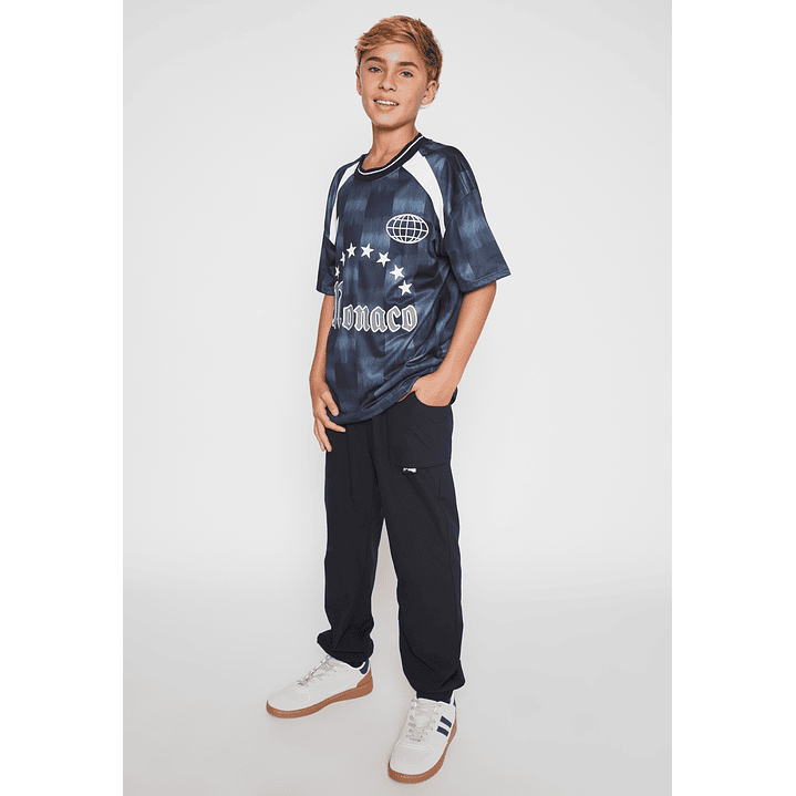 Polera Monaco Fútbol Lolo Negro Familyshop 2