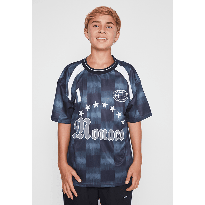 Polera Monaco Fútbol Lolo Negro Familyshop 1