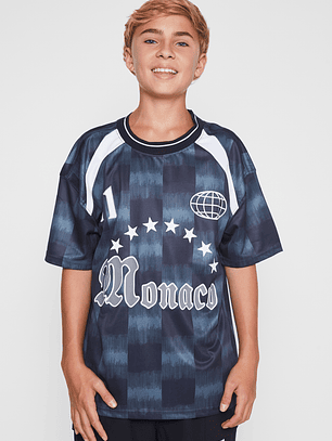 Polera Monaco Fútbol Lolo Negro Familyshop