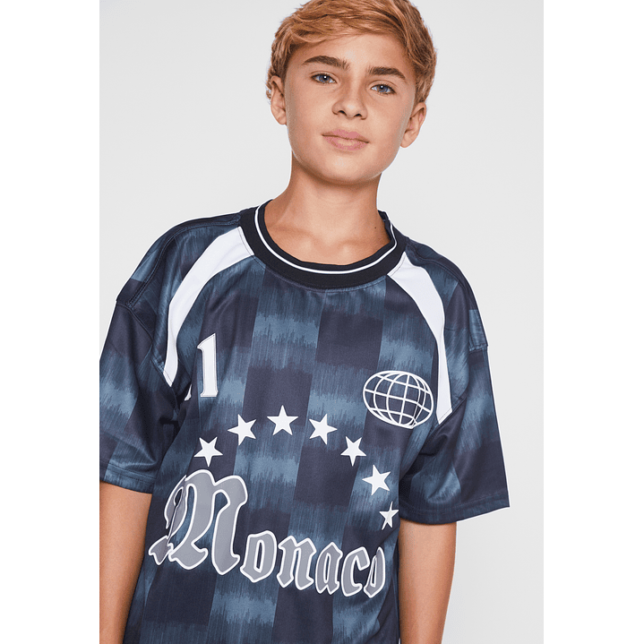 Polera Monaco Fútbol Lolo Negro Familyshop 4