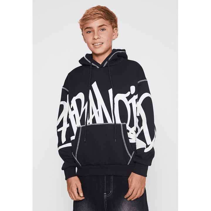 Polerón Contraste Lolo Negro Familyshop 1