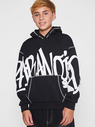 Polerón Contraste Lolo Negro Familyshop