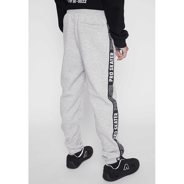 Pantalón Buzo Banda Lateral Lolo Gris Familyshop 3