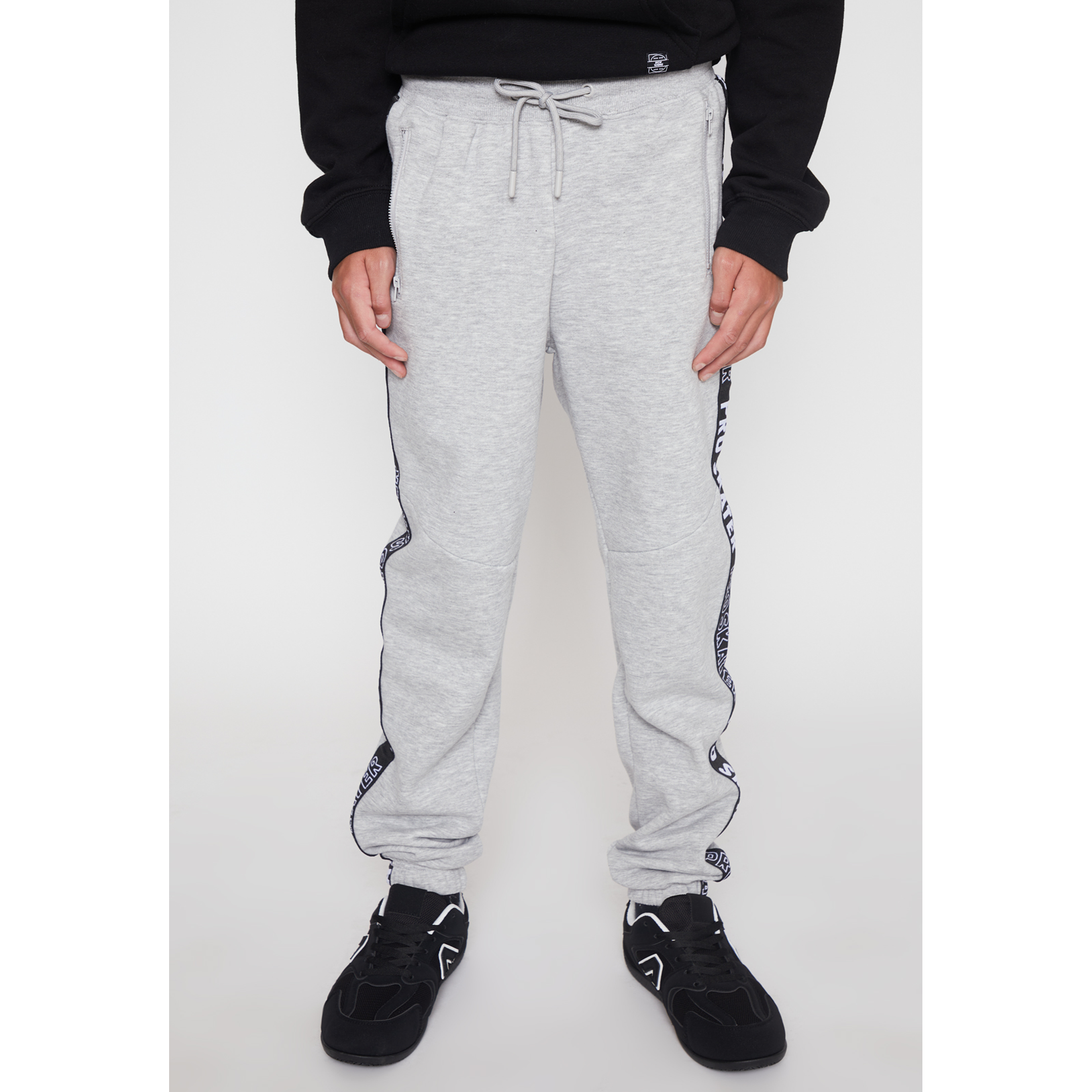 Pantalón Buzo Banda Lateral Lolo Gris Familyshop 1