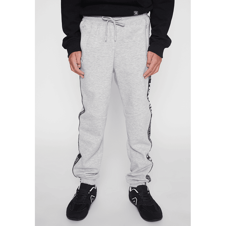 Pantalón Buzo Banda Lateral Lolo Gris Familyshop 1