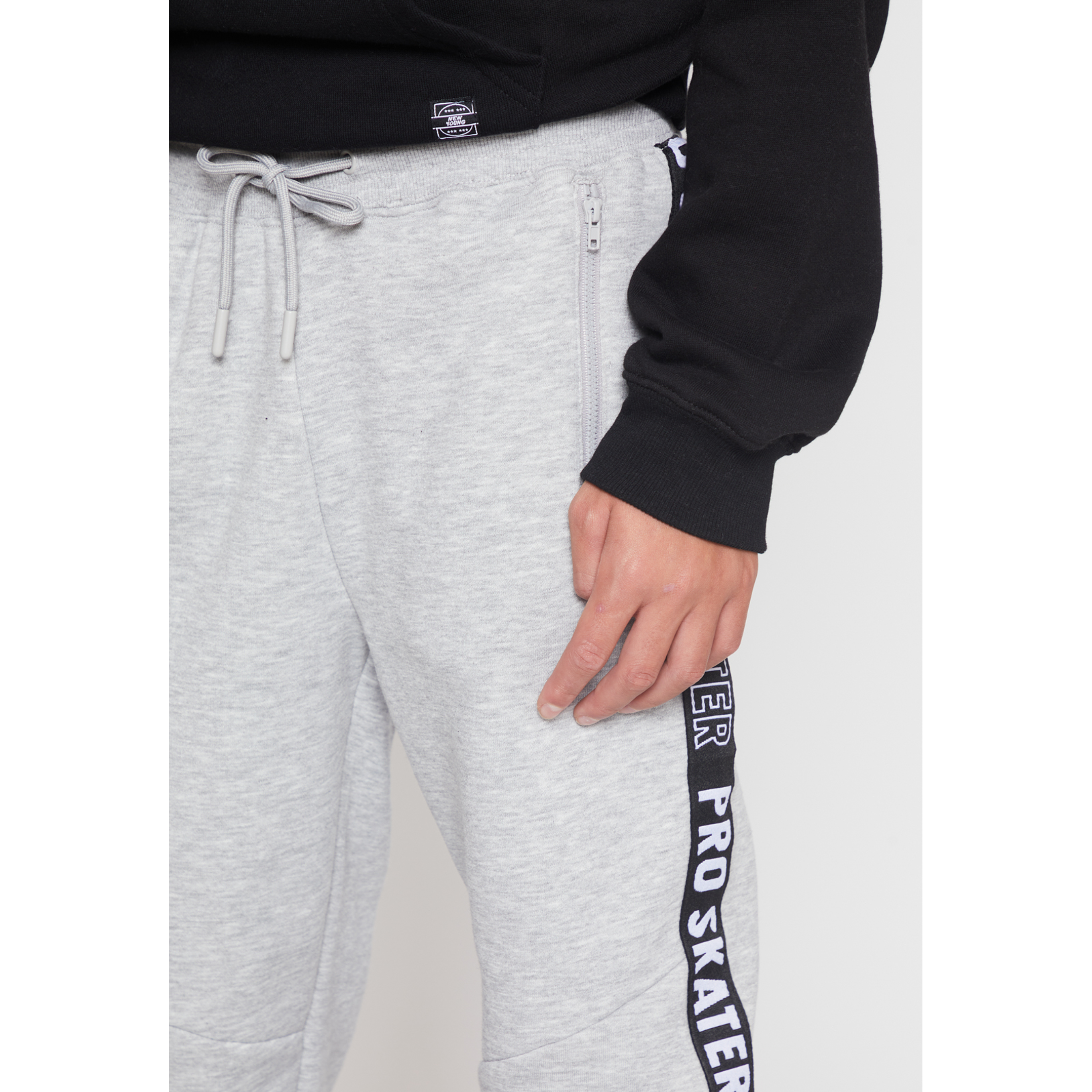 Pantalón Buzo Banda Lateral Lolo Gris Familyshop 4