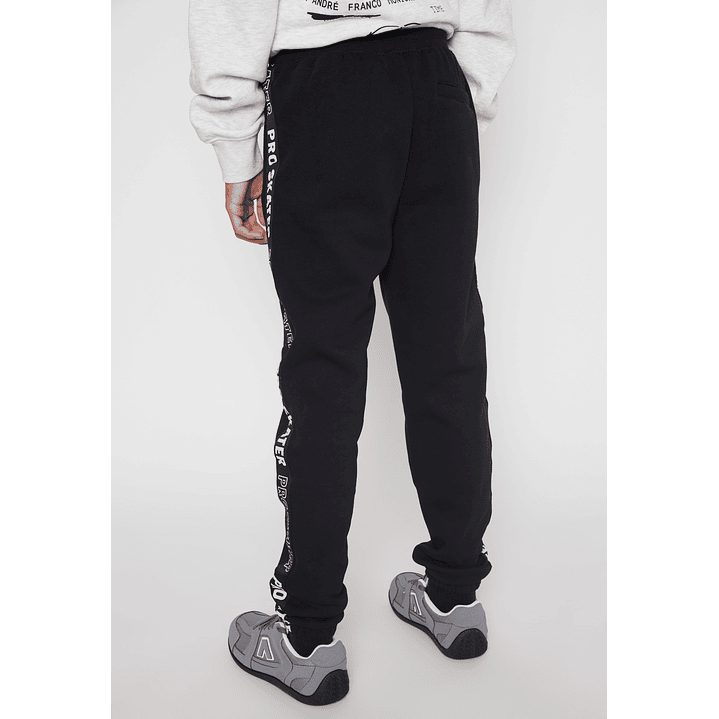 Pantalón Buzo Banda Lateral Lolo Negro Familyshop 4