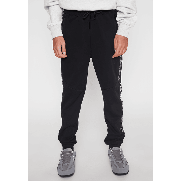 Pantalón Buzo Banda Lateral Lolo Negro Familyshop 1