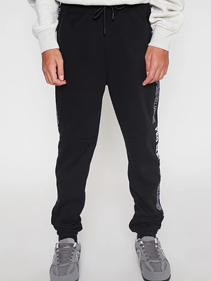 Pantalón Buzo Banda Lateral Lolo Negro Familyshop