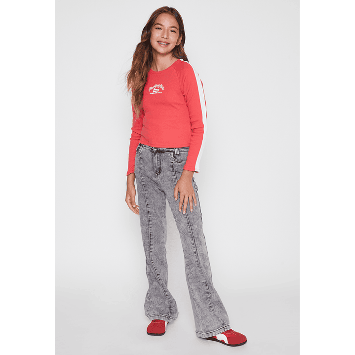 Polera Varsity Bordado Lola Rojo Familyshop 2