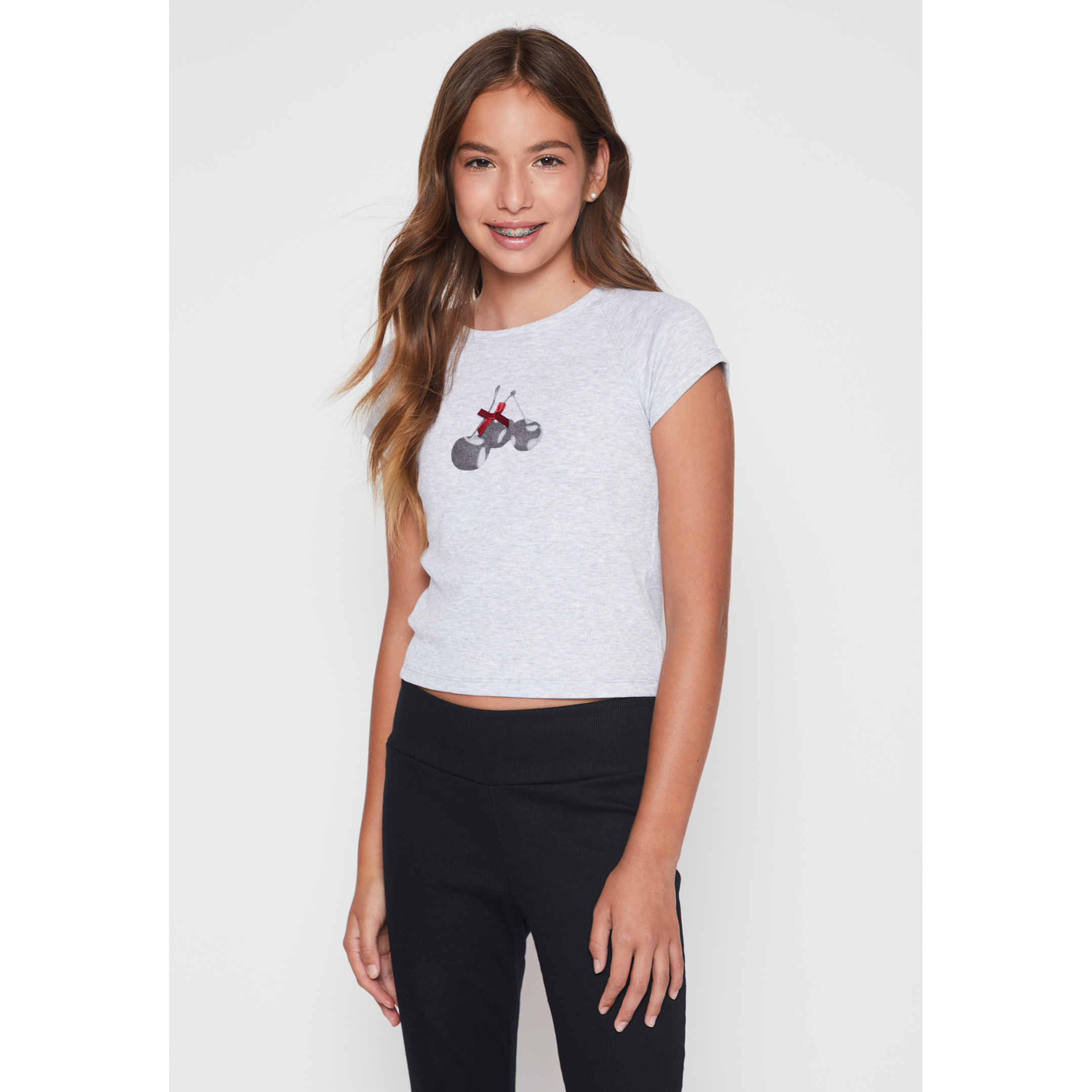 Polera Cherry Lola Gris Familyshop 1