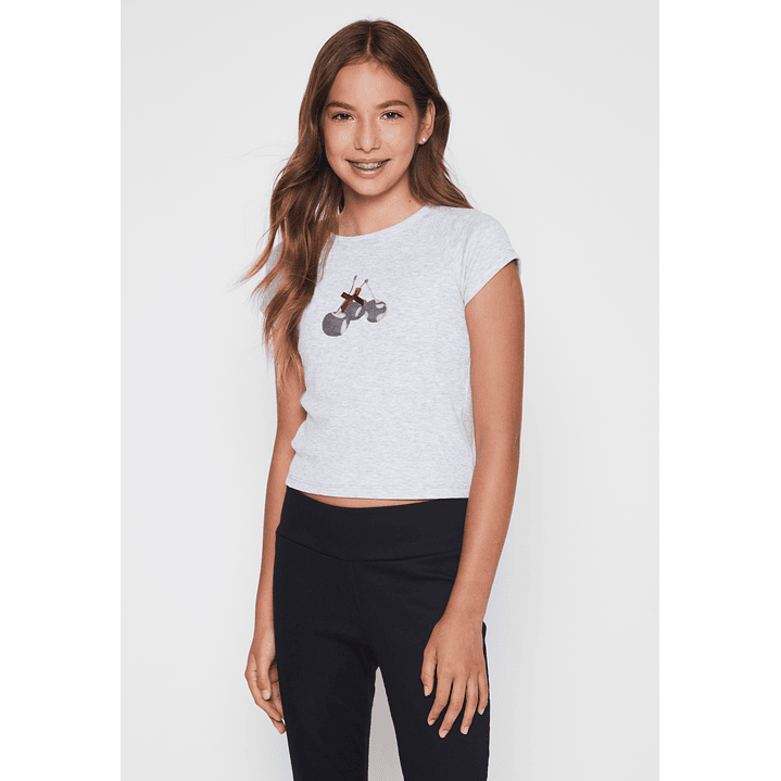 Polera Cherry Lola Gris Familyshop 1