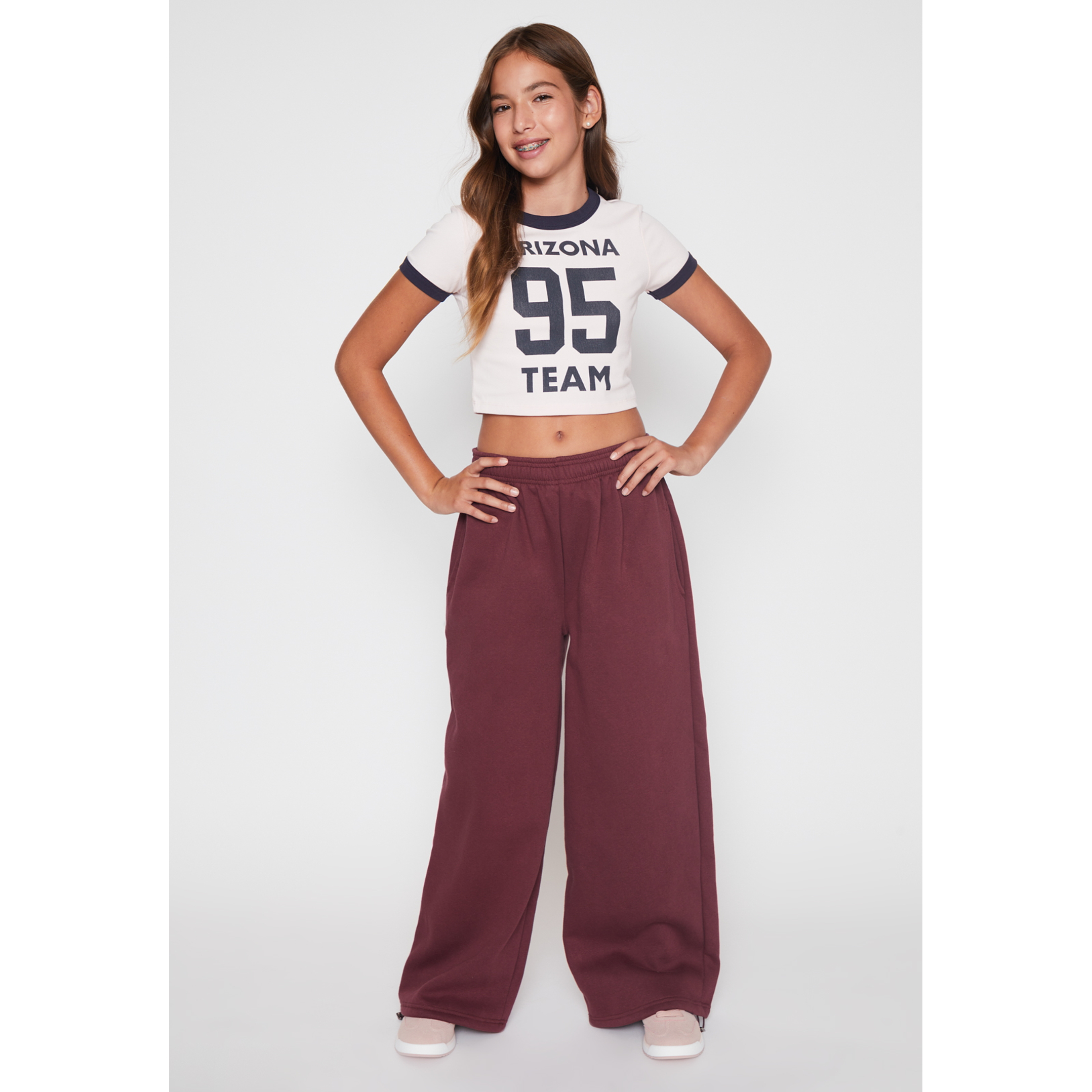 Polera College Arizona Lola Rosado Familyshop 2