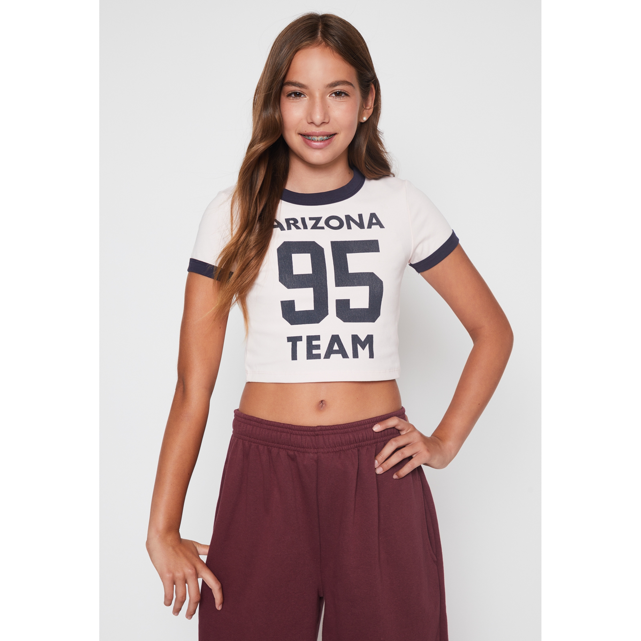 Polera College Arizona Lola Rosado Familyshop 1