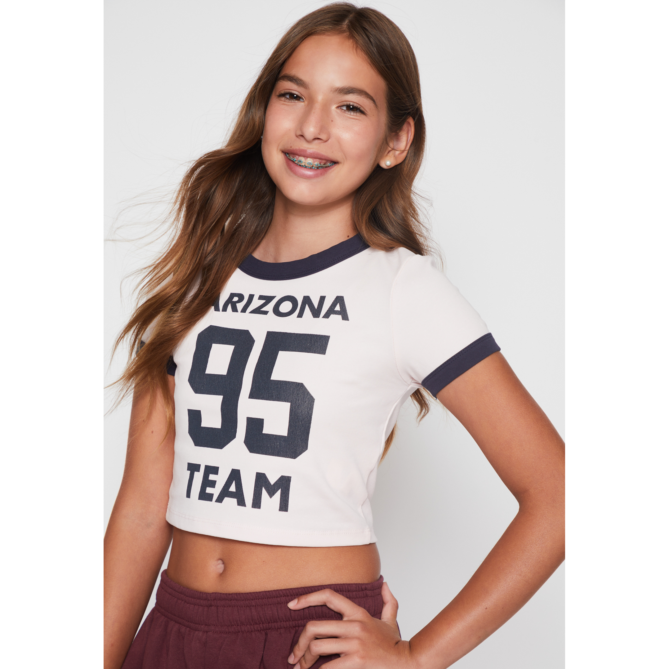 Polera College Arizona Lola Rosado Familyshop 3