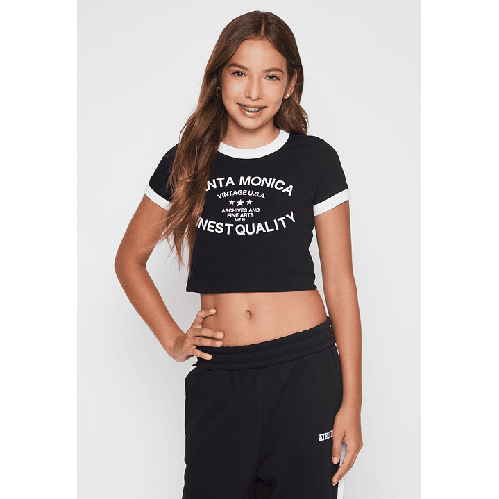 Polera College Lola Negro Familyshop 1