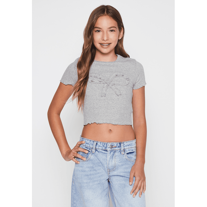 Polera Lazo Lola Gris Familyshop 1