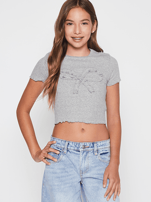 Polera Lazo Lola Gris Familyshop