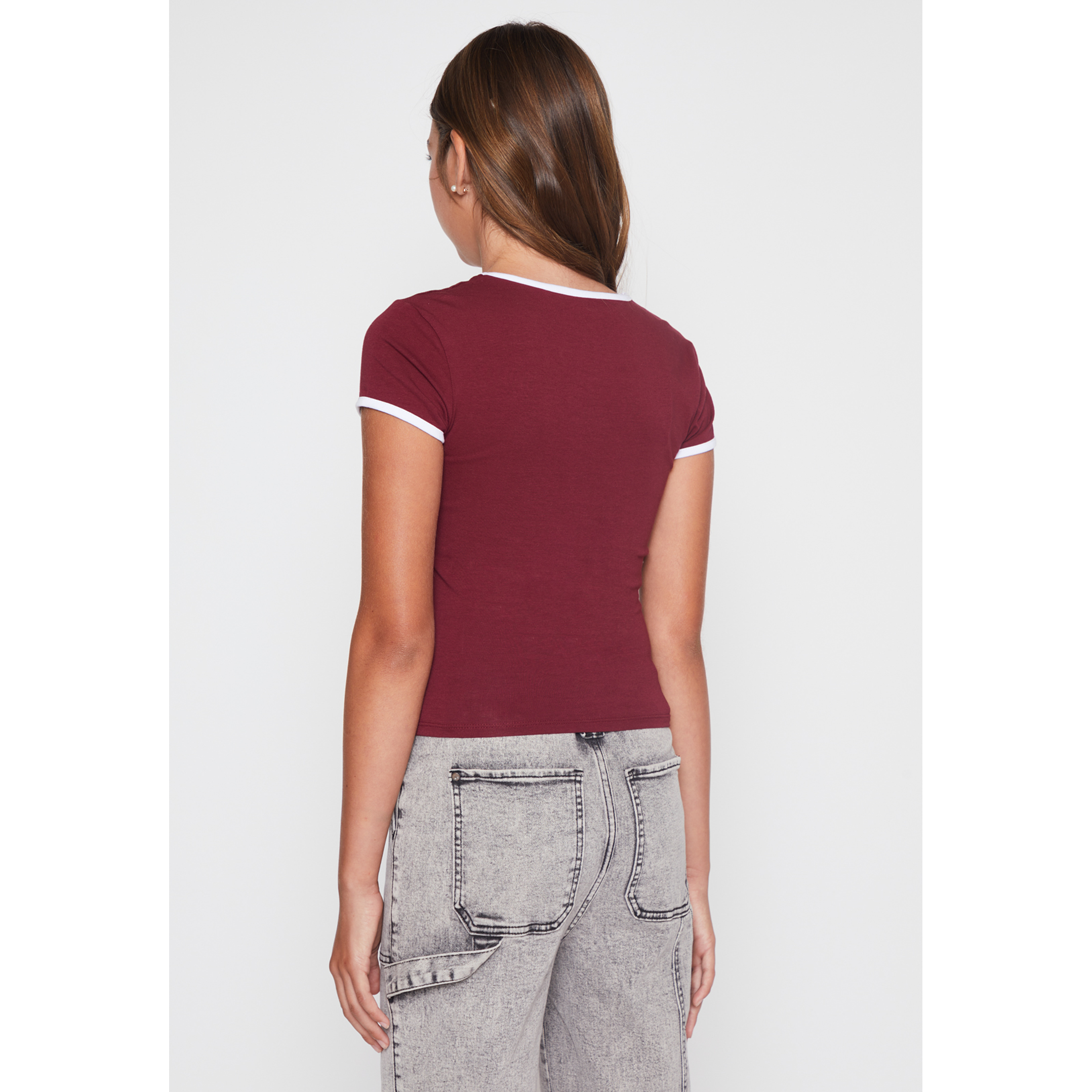 Polera Bordado Lola Burdeo Familyshop 4