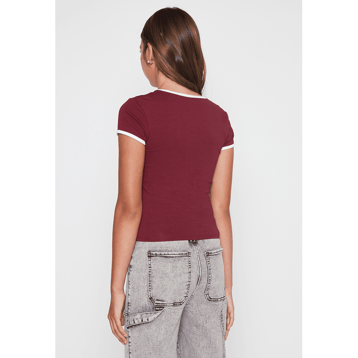 Polera Bordado Lola Burdeo Familyshop 4