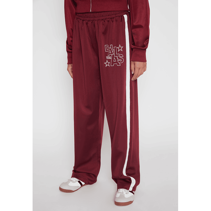 Pantalón Buzo Banda Lateral Lola Burdeo Familyshop 1