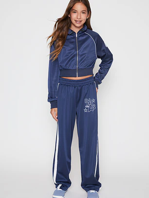 Pantalón Buzo Banda Lateral Lola Azul Familyshop