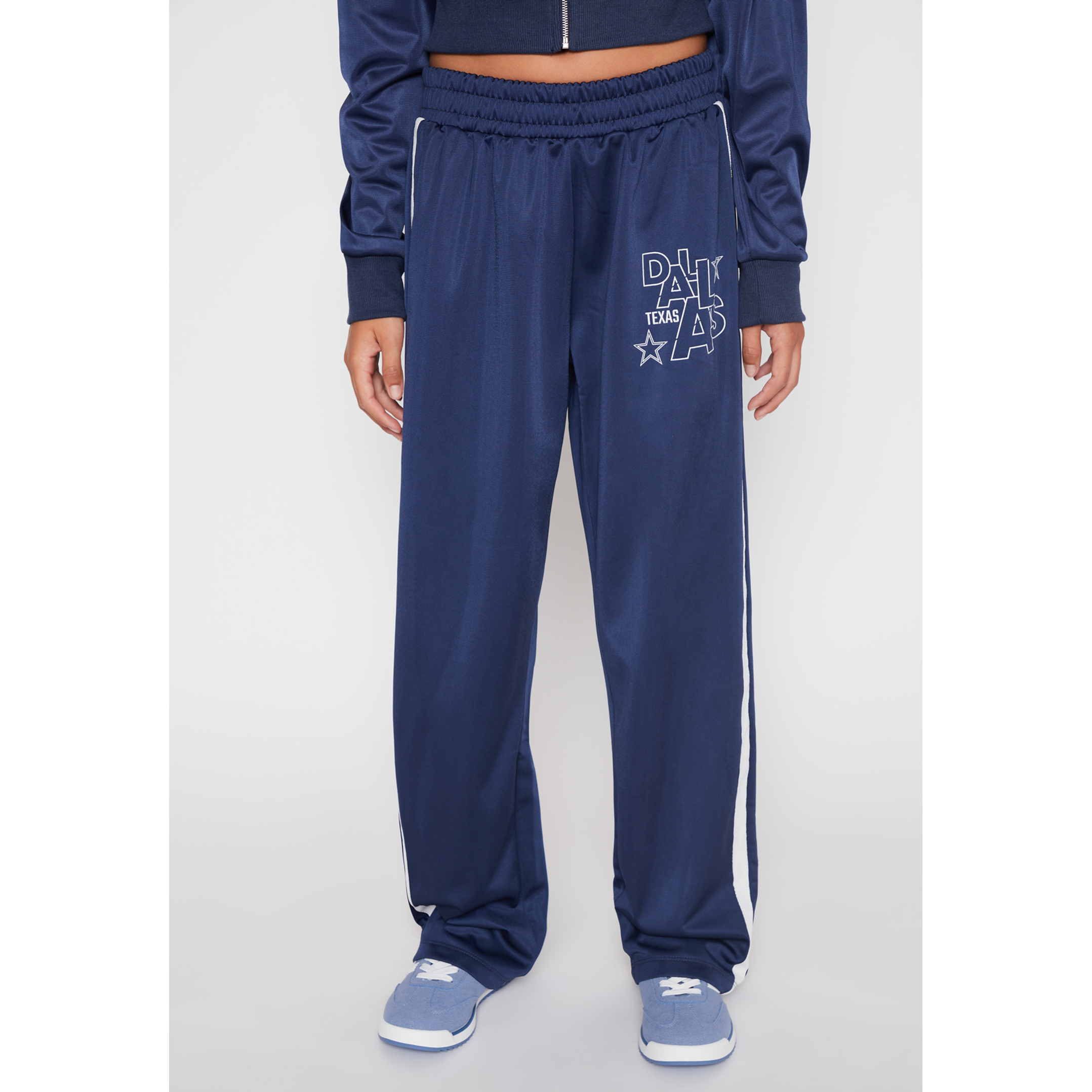 Pantalón Buzo Banda Lateral Lola Azul Familyshop 1