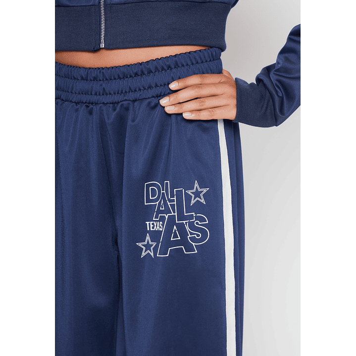 Pantalón Buzo Banda Lateral Lola Azul Familyshop 4