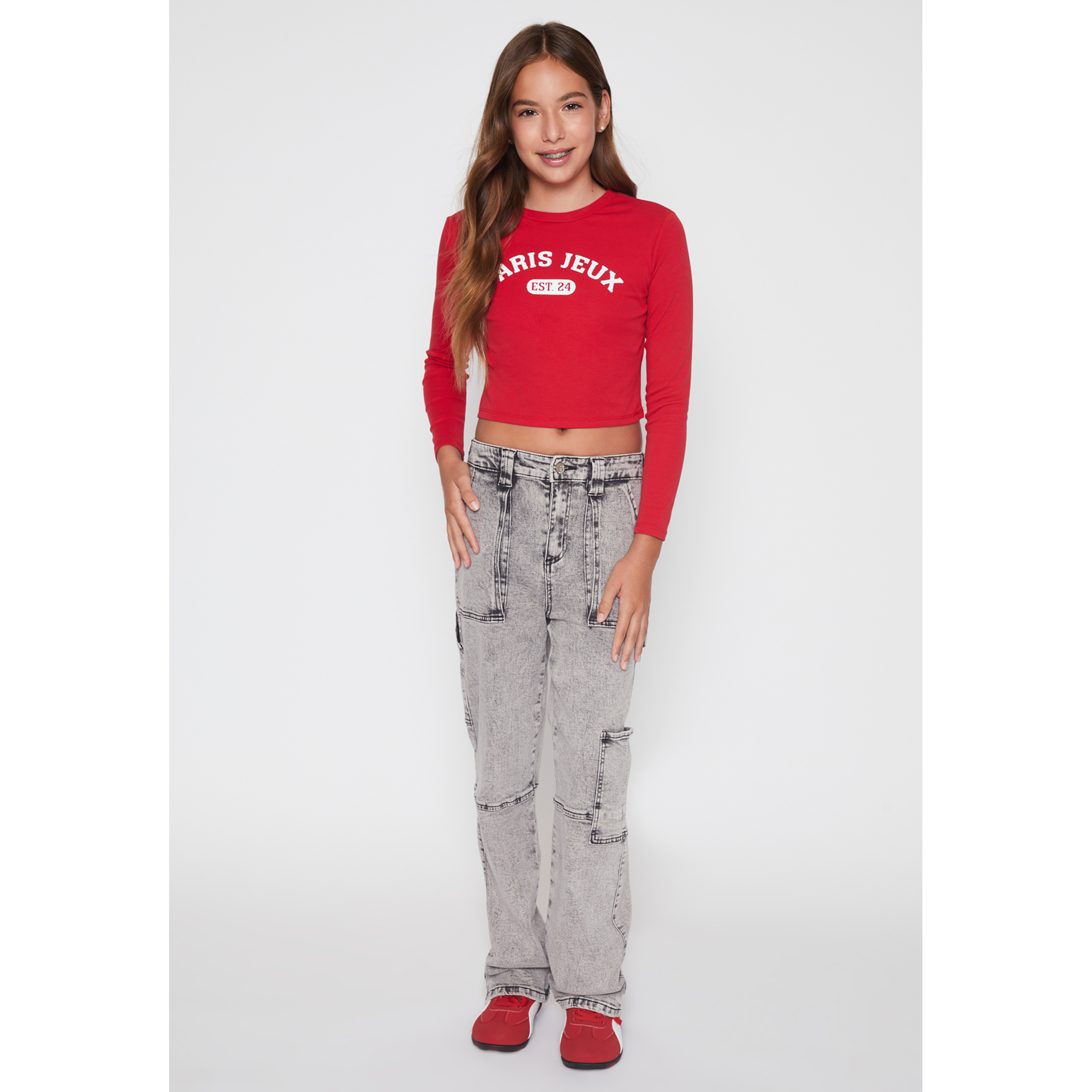 Polera Varsity Lola Rojo Familyshop 2