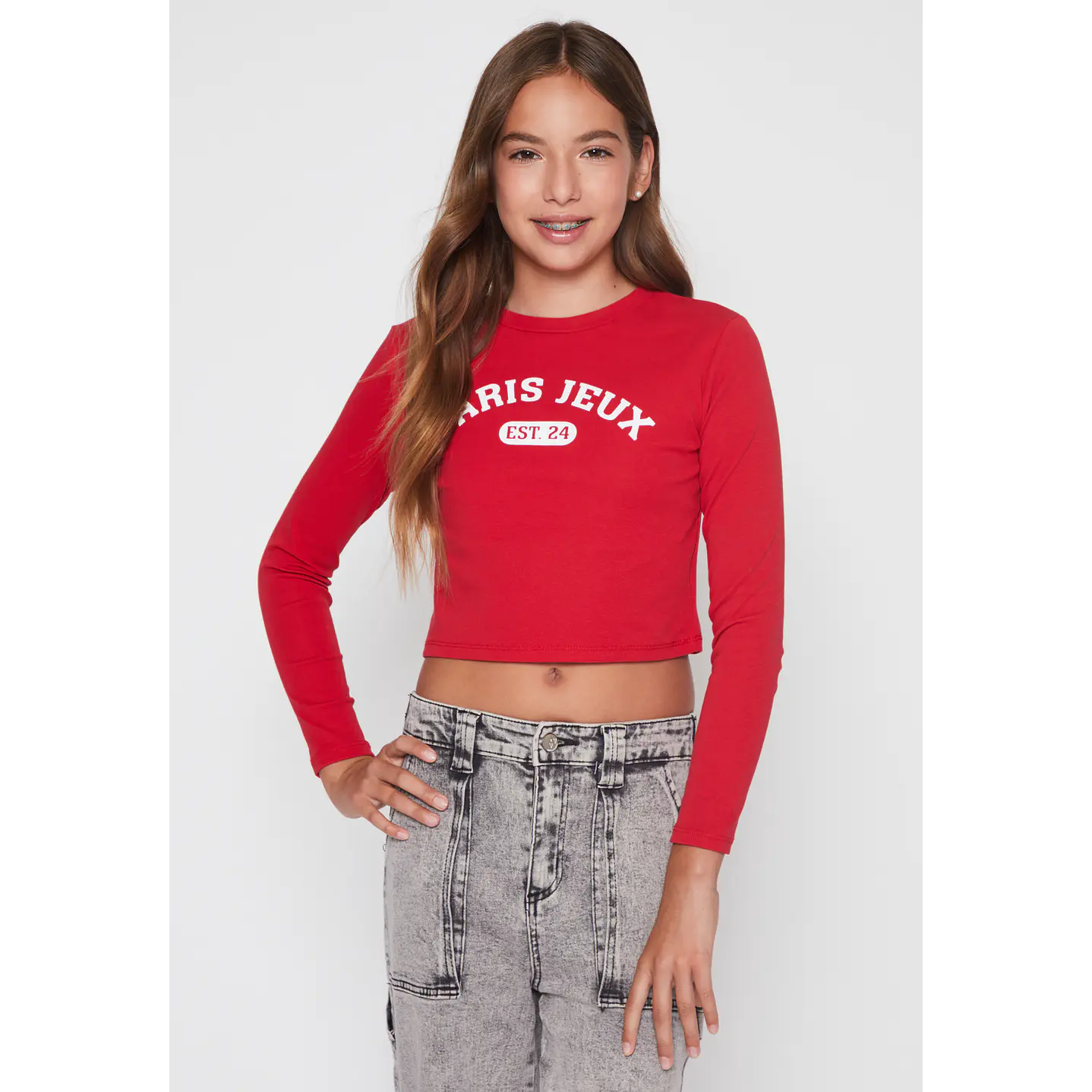 Polera Varsity Lola Rojo Familyshop 1