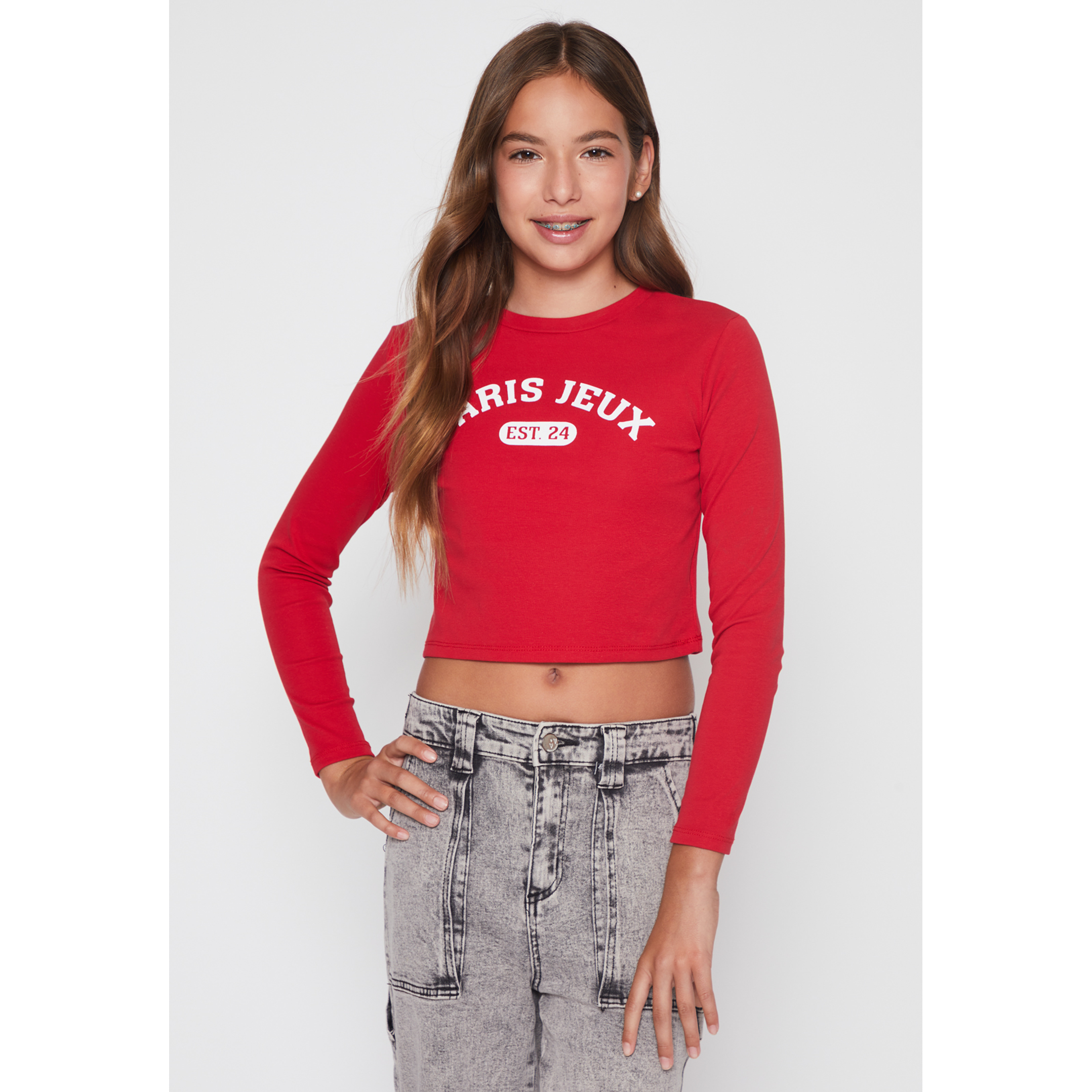 Polera Varsity Lola Rojo Familyshop 1