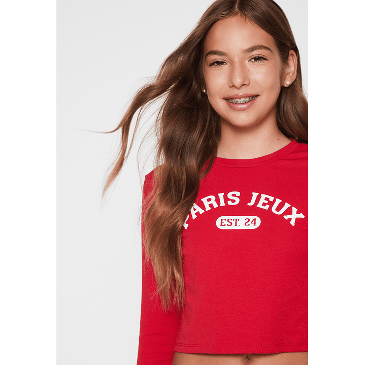 Polera Varsity Lola Rojo Familyshop 4