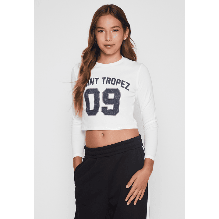 Polera Varsity Lola Crudo Familyshop 1