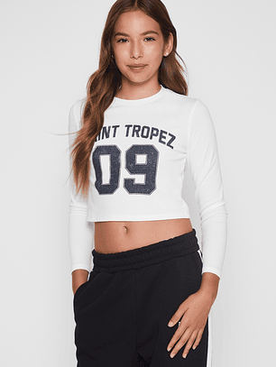 Polera Varsity Lola Crudo Familyshop