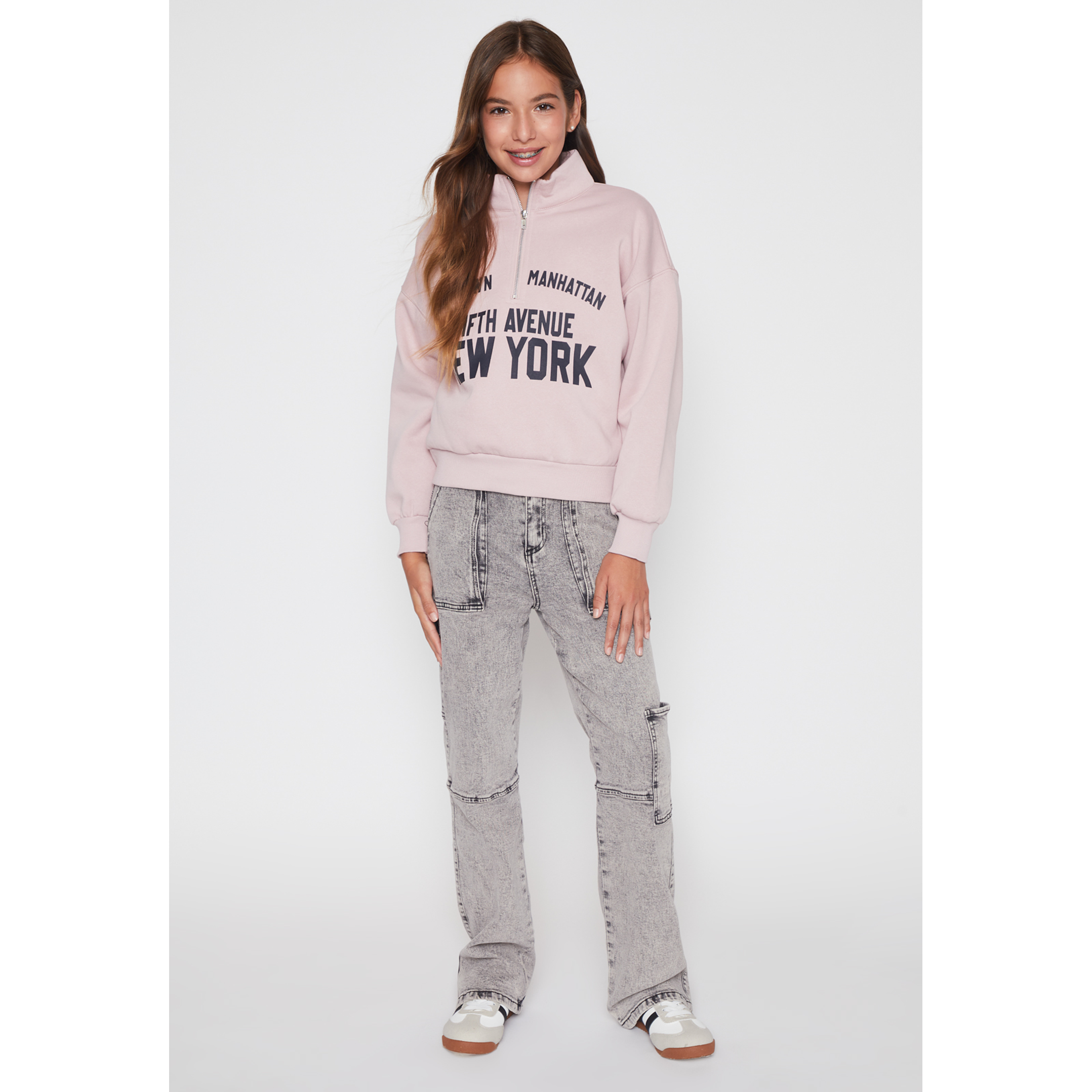 Polerón New York Lola Rosado Familyshop 2