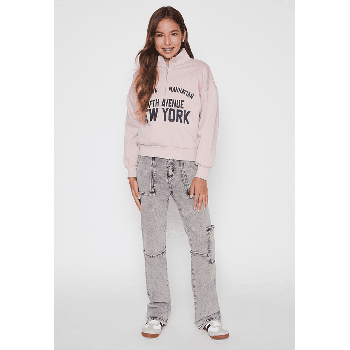 Polerón New York Lola Rosado Familyshop 2