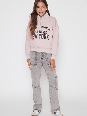 Polerón New York Lola Rosado Familyshop