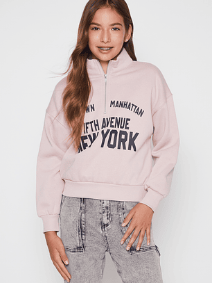 Polerón New York Lola Rosado Familyshop