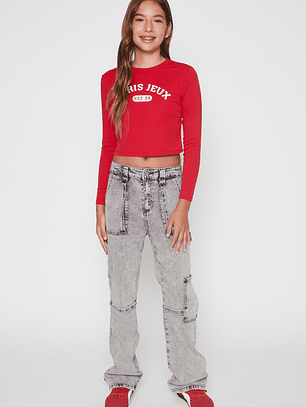 Jeans Wide Leg Lola Gris Familyshop