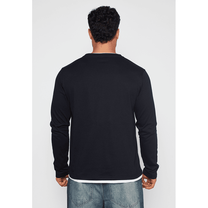 Polera Falso Hombre Negro Familyshop 3