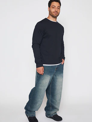 Polera Falso Hombre Negro Familyshop