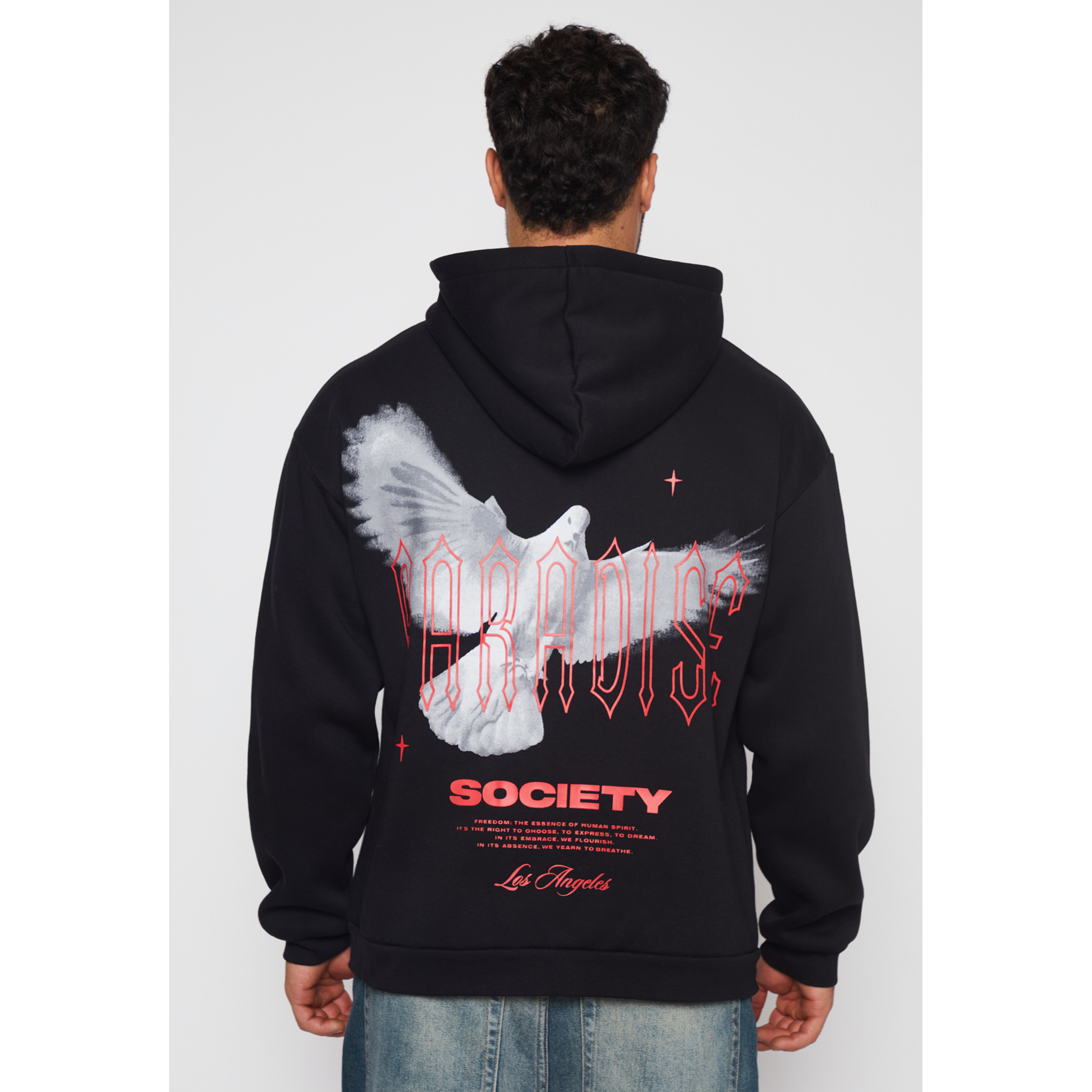 Polerón Ave Hombre Negro Familyshop 3